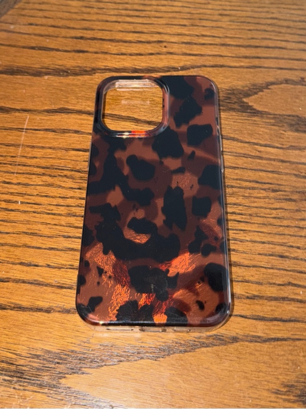 Tortoiseshell Pattern Phone Case - Brown & Black